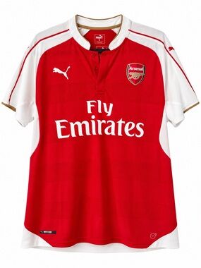 Puma Arsenal FC 2015/2016 Home Soccer Jersey Fly Emirates Red White Large
